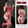 Lingerie Sexy de Renda Transparente no Peito Sem Marcas Tendência Nacional Faixa para Barriga Antiga Uniforme Tentação Conjunto Sem Marcas 2913