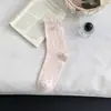 Calcetines de Malla Transpirable Finos Anti-Pilling Sin Costuras para Mujer con Lazo de Lunares Estilo Coreano Primavera y Verano