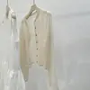 Cardigan de Tricô de Linho Tencel Rosa Rouge com Proteção Solar para Mulheres Primavera e Verão Fino Respirável Solto Botão de Concha Cobertura Camisa de Ar Condicionado