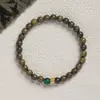 Pulsera de Sándalo Verde Mu Shang Hua para Mujer, Fresca y Elegante, Nueva Pulsera de Sándalo Estilo Chino, Pulsera de Juego Cultural de Madera Estilo Chino Retro