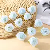 Cabeza de flor de rosa de simulación flores pequeñas corona de flores diy ramillete tocado flores artificiales decoración de boda accesorios para fotos flor