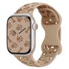 Hebilla de Mariposa Hueso de Pata de Perro Hueco Correa de Silicona Adecuada para Apple 10 11 iWatch Ultra Pulsera Perforada