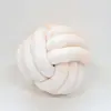 Almohada nórdica Ins, almohada de bola de nudo de cuerda de tres hilos, almohada de terciopelo dorado tejida a mano, cojín de ventana salediza con nudo