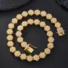 Corrente de Pirulito Geométrico Europeu e Americano Nova Criativa Liga de Coringa Full Diamond 13mm Corrente Cubana Colar Venda Direta da Fábrica