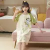 Camisón de Verano Delgado de Manga Corta para Niñas, Pijama Lindo para Niños, Verano, Niña Pequeña, Dibujos Animados, Niños Grandes, Princesa, Ropa para el Hogar