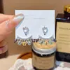 Brincos de Zircônia Colorida em Formato de Coração e Gota d'Água, Brincos Frescos Estilo Coreano, Brincos Versáteis e de Alta Qualidade com um Toque de Luxo Leve