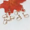 Pendientes sin orificios para las orejas, accesorios de joyería sin tornillo para colgar, soporte para clip de oreja, joyería adhesiva, pendientes hechos a mano, soporte vacío para clip de oreja