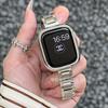 Adecuado para Apple Watch 9 SE Apple Watch Globo Azul Hombre Pequeño Cintura Correa de Acero Inoxidable en Forma de I