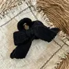 Outono e inverno pelúcia arco garra clipe feminino high-end cabeça traseira grampo de cabelo grande tubarão grampo de cabelo multi-clipe acessórios de cabelo