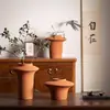 Jarrón de Cerámica Estilo Wabi-Sabi de Jingdezhen, Decoración de Cerámica Roja Mate, Arreglo de Flores Secas para Vestíbulo de Casa de Huéspedes, Envío Gratis