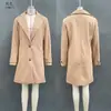 2026 Amazon Otoño/Invierno Nuevo Abrigo Casual Elegante Retro Transfronterizo de Longitud Media con Solapa para Mujer