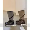 Jialuoya~Botas Apiladas con Hebilla Retro para Mujer Botas Vaqueras Meilade Botas de Montar Botas Largas Botas Altas
