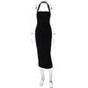 Nuevo Vestido Sexy de Estilo Lujuria Pura para Mujer, con Cuello de una Línea, Halterneck, sin Espalda, Moderno y Ajustado