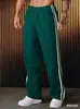Pantalones Deportivos para Hombre Youngla con Doble Raya Estampada Pantalones Casuales Gimnasio Deporte Fitness Cintura Media Pierna Recta