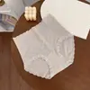 5442 # Malla de encaje jacquard estilo francés con inserciones de algodón fino de 40 hilos de cintura alta 10A entrepierna antibacteriana bragas para mujer algodón puro antibacteriano