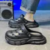 Zapatos de agujero para hombre para exteriores, chanclas, zapatos de playa para hombre, pantuflas para el hogar para hombre, sandalias para hombre, chanclas para mujer