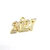 Tamaño Mediano Número de Año 2026/2027 Hecho a Mano Creativo DIY Aleación Joyería Accesorios Aretes Pulsera Colgante Tamaño Mediano