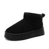 BML6899 Zapatos de Invierno para Mujer Nuevos 2024 Casual Color Sólido Suela Gruesa Aumentados Cálidos Estilo Coreano Zapatos de Algodón Botas de Nieve