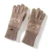 Outono e inverno adulto feminino engrossado quente jacquard dedos luvas de caxemira frio luvas de caxemira tricotadas cinco dedos atacado