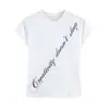Para Comercio Exterior Transfronterizo Europeo y Americano Ropa de Mujer Aliexpress Más Vendido Verano Simple Versátil Estampado de Letras Camiseta de Manga Corta