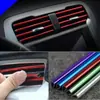 10 Peças Grelha de Ventilação do Carro Decoração Acabamento Adesivo Estilo U Saída de Ar Condicionado Tira Decorativa Decoração de Carro