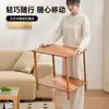 Mesa de centro de madera maciza, mesa de centro para sala de estar, mesa de té para uso doméstico, mesa de centro pequeña para apartamentos pequeños, mesita de noche, mesa de té, mesa auxiliar pequeña combinada, mesa baja