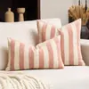 1 Pieza Funda Decorativa de Cojín de Chenilla Rayada Sin Relleno, Estilo Bohemio Abstracto Moderno, Adecuada para Regalo, Transfronterizo