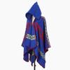 Novo Poncho Shawl de Lã com Capuz Masculino Venda Quente Transfronteiriça Amazon Comércio Exterior Poncho Tecido com Fenda Atacado
