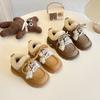Botas Martin Infantis 2026 Inverno Novo Estilo Coreano Botas Curtas Quentes Casuais Forradas com Lã Mocassins de Algodão para Meninos