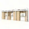 Cama de Hierro Personalizada para Dormitorio Universitario con Combinación de Escritorio y Armario para Dormitorio de Posgrado y Personal, para Tres Personas