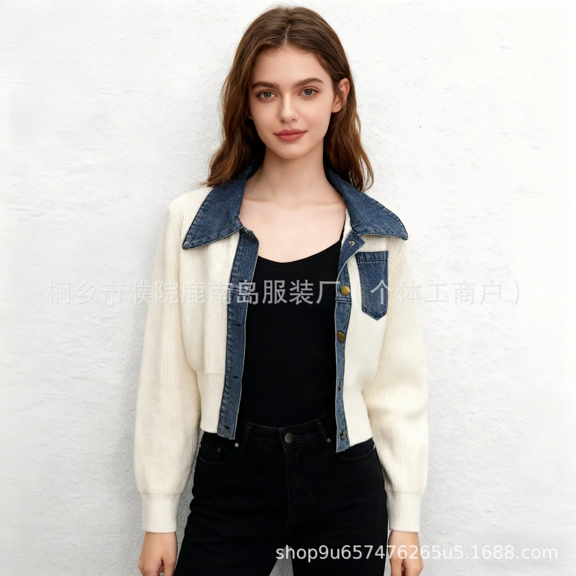 牛仔口袋开衫 (7)