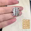 Nuevo Chino Antiguo Yuanbao Bisagra Pequeña Bisagra Caja de Madera Caja de Regalo Pieza de Conexión Encaje Bisagra de Hierro Bronce Pliegue