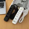 Regleta Inteligente Multifuncional Brasileña con 2 Puertos USB + 1 Socket de Carga Tipo-C, Bolsa Neutra para Enchufe Brasileño