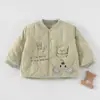 Atacado Direto da Fábrica Roupas de Bebê Outono e Inverno Meninas Bebê Acolchoado Quente Roupas de Algodão Algodão Classe A Jaqueta Tops