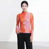 Blusas Femininas de Primavera e Outono, Roupas Femininas de Alta Qualidade e Elegantes com Textura, Gola Alta Meio, Rejuvenescedor, Versátil Camiseta de Manga Longa Issey Miyake