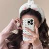 Faixa de cabelo de pelúcia de coelho macia e fofa feminina 2024 nova pressão cabelo shampoo grampo de cabelo estilo ocidental rosto pequena faixa de cabelo acessórios de cabelo