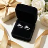 Anillo de Cobre Chapado con Forma de Corazón Dulce Estilo Coreano con Circonita Microincrustada, Anillo Ajustable de Lujo Ligero, Joyería de Banda Lisa de Moda Tendencia Nicho