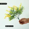 Flores de Felpa Simuladas de Acacia de Venta Caliente Transfronteriza, Flores Artificiales, Adornos de Decoración para el Hogar y Bodas, Flores Simuladas de Alta Gama al por Mayor