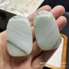 Colgante de Joyería para Orejas de Jade Verde Natural de Tianshan de Xinjiang, Colgante de Jade Lindo con Forma de Gato para Niñas, En Stock