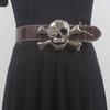 Cinturón de Calavera con Pedrería Estilo Y2k para Traje de Mujer Abrigo Abrigo Diseño de Nicho Estilo Europeo y Americano Sello de Cintura