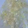 Tela bordada con lentejuelas de malla de flor de tres pétalos, multicolor, para vestidos de gala, Hanfu y cheongsam