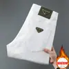 Jeans Blancos Lyocell Tencel de Alta Gama Europeos a Prueba de Todo para Hombre, Marca de Moda, Nuevo Estilo Primavera y Otoño, Corte Ajustado, Skinny, Elásticos, Modernos