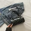 2026 Bolso Nuevo Estilo Coreano Bolso Tote Pequeño para Mujer con Aspecto de Alta Gama, Bolso Almohada de Nicho de Lunares, Bolso de Hombro Cruzado