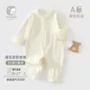 Macacão de Bebê Peça Única, Estilo Primavera e Outono, Pijama de Algodão Puro com Manga Longa, Roupa para Engatinhar, Macacão de Veludo Macio, Roupa Base para Recém-Nascido