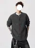 Cardigan de Punto con Botones Contrastantes Estilo Old Money para Hombre Otoño Vibe de Esposo Casual de Punto Holgado Vibe Perezoso Ropa de Abrigo