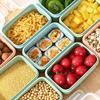 Mini pote redondo para geladeira, retangular pequeno para lanche, cozinha, bento box, doméstico, pote hermético, caixa de armazenamento de plástico