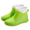 Botas de Chuva Femininas de Cano Curto Transfronteiriças, Sapatos Impermeáveis de Cano Baixo, Sapatos de Borracha de Cano Baixo para Cozinha, Botas de Água para Lavagem de Carros, Botas de Chuva com Forro de Lã Plus