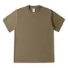 Camiseta de Algodón Puro Pesado 320g para Hombre, Manga Corta de Verano, Corte Holgado, Hombro Caído, Cuello Redondo, Color Sólido, Top al por Mayor
