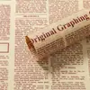 Cor de Couro Cor de Jornal Retrô Inglês Papel de Embrulho Papel de Embrulho para Buquê de Flores Papel Liso Coreano Impermeável Arte Floral Floricultura Atacado
