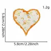 Nuevo Parche de Tela Bordado con Letra Inglesa Floral Corazón Flor Accesorios Parche Sello Bordado Punto Autoadhesivo
